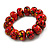 Chunky Wooden Bead Colour Fusion Flex Bracelet (Red/Black/Yellow) - M/ L - view 2