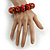 Chunky Wooden Bead Colour Fusion Flex Bracelet (Red/Black/Yellow) - M/ L - view 3