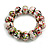 Chunky Wooden Bead Colour Fusion Flex Bracelet (White/Red/Black/Green) - M/ L - view 5