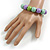 Chunky Wooden Bead  Flex Bracelet Lilac/Mint/Lime Green - M/ L - view 3