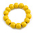 Banana Yellow Painted Round Bead Wood Flex Bracelet - M/L - view 5