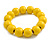 Banana Yellow Painted Round Bead Wood Flex Bracelet - M/L - view 6