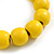 Banana Yellow Painted Round Bead Wood Flex Bracelet - M/L - view 4