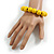 Banana Yellow Painted Round Bead Wood Flex Bracelet - M/L - view 3
