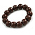 Brown Painted Round Bead Wood Flex Bracelet - M/L - view 2