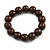 Brown Painted Round Bead Wood Flex Bracelet - M/L - view 5
