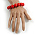 Red Painted Round Bead Wood Flex Bracelet - M/L - view 3