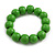 Green Painted Round Bead Wood Flex Bracelet - M/L - view 4
