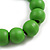 Green Painted Round Bead Wood Flex Bracelet - M/L - view 5