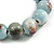 15mm Light Blue Round Ceramic Bead Flex Bracelet - Size M - view 5