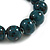 15mm Dark Teal Round Ceramic Bead Flex Bracelet - Size M - view 5