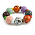 Chunky Wood Bead with Animal Print Flex Bracelet in Multicoloured/ Size M - view 2