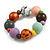 Chunky Wood Bead with Animal Print Flex Bracelet in Multicoloured/ Size M - view 4