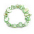Celery Green Glass and Sea Shell Bead Flex Bracelet - M/L