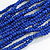 Lapis Blue Glass Bead Multistrand Flex Bracelet With Wooden Closure - 18cm L - view 6