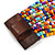 Multicoloured Glass Bead Multistrand Flex Bracelet With Wooden Closure - 18cm L - view 6