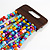 Multicoloured Glass Bead Multistrand Flex Bracelet With Wooden Closure - 18cm L - view 7
