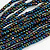 Peacock Coloured Glass Bead Multistrand Flex Bracelet With Wooden Closure - 18cm L - view 6