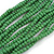 Apple Green Glass Bead Multistrand Flex Bracelet With Wooden Closure - 18cm L - view 6
