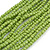 Lime Green Glass Bead Multistrand Flex Bracelet With Wooden Closure - 18cm L - view 5