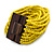 Banana Yellow Glass Bead Multistrand Flex Bracelet With Wooden Closure - 18cm L - view 10