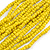 Banana Yellow Glass Bead Multistrand Flex Bracelet With Wooden Closure - 18cm L - view 6