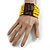 Banana Yellow Glass Bead Multistrand Flex Bracelet With Wooden Closure - 18cm L - view 4