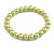 8mm/ Pea Green Glass Bead Flex Bracelet - Size M - view 2