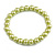 8mm/ Pea Green Glass Bead Flex Bracelet - Size M - view 4