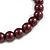 8mm/ Dark Plum Brown Glass Bead Flex Bracelet - Size M - view 5