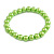 8mm/ Neon Green Glass Bead Flex Bracelet - Size M - view 2