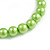 8mm/ Neon Green Glass Bead Flex Bracelet - Size M - view 5