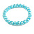 8mm/ Light Blue Glass Bead Flex Bracelet - Size M - view 2