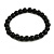 8mm/ Black Glass Bead Flex Bracelet - Size M - view 2
