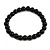 8mm/ Black Glass Bead Flex Bracelet - Size M - view 4
