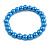 8mm/ Blue Glass Bead Flex Bracelet - Size M - view 2