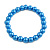 8mm/ Blue Glass Bead Flex Bracelet - Size M - view 4