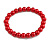 8mm/ Red Glass Bead Flex Bracelet - Size M - view 3