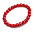 8mm/ Red Glass Bead Flex Bracelet - Size M - view 2