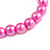 8mm/ Polka Dot Pink Glass Bead Flex Bracelet - Size M - view 4