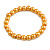 8mm/ Mustard Yellow Glass Bead Flex Bracelet - Size M - view 4