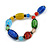 1Psc Multicoloured Glass and Ceramic Bead Charm Flex Bracelet - 19cm Long - Size M (Accorted Colours) - view 7
