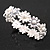 Pastel White/Grey Enamel Multi Daisy Flex Bracelet in Light Silver Tone - 20cm Long - M/L - view 8