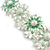 Pastel Green Enamel Multi Daisy Flex Bracelet in Light Silver Tone - 20cm Long - M/L - view 6