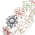 Pastel Multi Enamel Multi Daisy Flex Bracelet in Light Silver Tone - 20cm Long - M/L - view 6