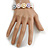 Pastel Multi Enamel Multi Daisy Flex Bracelet in Light Silver Tone - 20cm Long - M/L - view 4