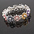 Pastel Multi Enamel Multi Daisy Flex Bracelet in Light Silver Tone - 20cm Long - M/L - view 5