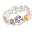 Multicoloured Pastel Shades Enamel Tree Of Life Flex Bracelet in Light Silver Tone - 18cm Long - M - view 6