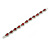 Party/Birthday/Wedding Red/Clear Diamante Teardrop Element Bracelet In Silver Tone Metal - 17cm Long - view 2