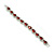 Party/Birthday/Wedding Red/Clear Diamante Teardrop Element Bracelet In Silver Tone Metal - 17cm Long - view 8